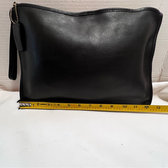 Coach Vintage 5949 File Clutch Bag- Made in New York City, USA - Black Leather - Picture 9 of 12